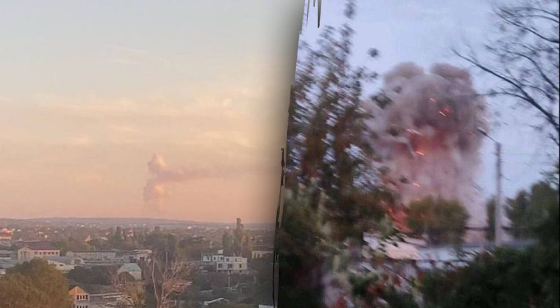 Громко бахнуло и поднялся густой дым: в Крыму сообщают о мощных взрывах