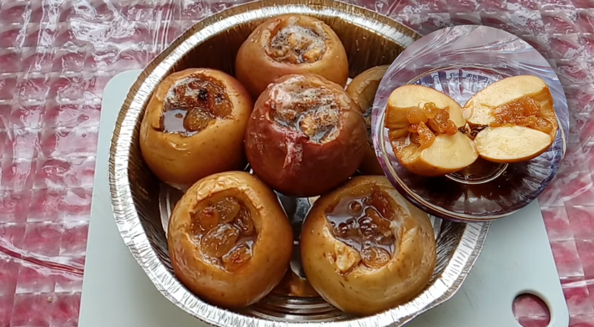 Яблоки, запечённые с мёдом и орехами в духовке: 7 фото в рецепте
