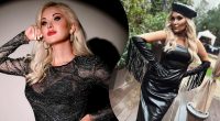 Шикарна Бужинська показася в пір'ї з глибоким декольте