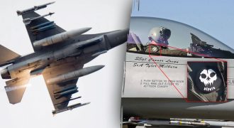 В Сеть попало фото "призрака Киева" в кабине истребителя F-16