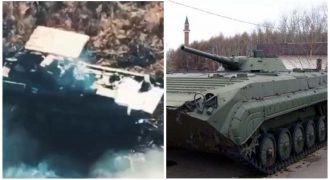 Россиян намотало на гусеницы: БМП РФ раздавила троих оккупантов на поле боя
