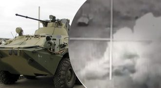 Оккупант-"рекордсмен" пролетел 37 метров после подрыва БТР, на котором он ехал