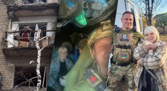 Кадры с ней облетели Сеть: из Авдеевки эвакуировали учительницу-пенсионерку с кошкой