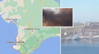 В Севастополе дымит корабль оккупантов: что известно