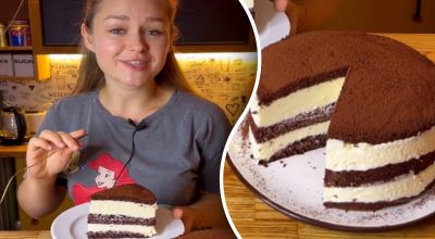 В точности как 'Киндер': радуем детей легендарным шоколадным тортом Milk Slice
