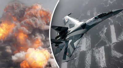 Российская ПВО вероятно сбила свой же самолет Су-35 под Токмаком – разведка Британии