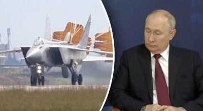 Російський літак міг-31к, Володимир Путін Російський літак міг-31к, Володимир Путін