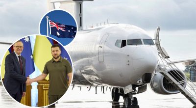 Володимир Зеленський, Ентоні Албенізі, літак E-7A Wedgetail Володимир Зеленський, Ентоні Албенізі, літак E-7A Wedgetail