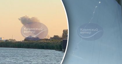 В Крыму взрывы: над Джанкоем поднимается дым
