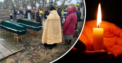 В Грозе попрощались с супругами, которые погибли во время жестокого удара РФ по кафе