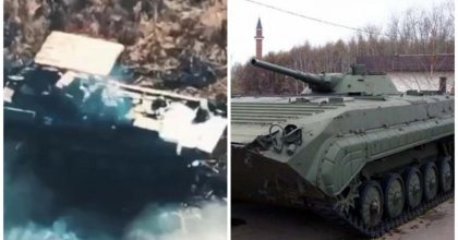 Россиян намотало на гусеницы: БМП РФ раздавила троих оккупантов на поле боя