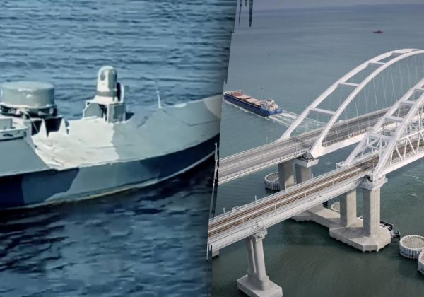 РФ боится морских дронов, как огня: враг строит барьер возле Керченского моста