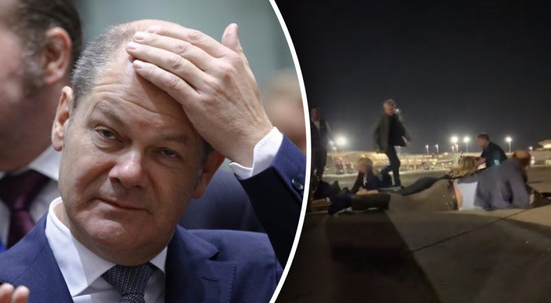 Шольцу в Ізраїлі довелося лежати на злітній смузі через атаку ХАМАСу