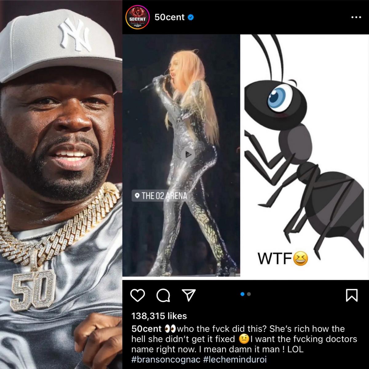 50 Cent троллит Мадонну из-за вида ее ягодиц - Главред