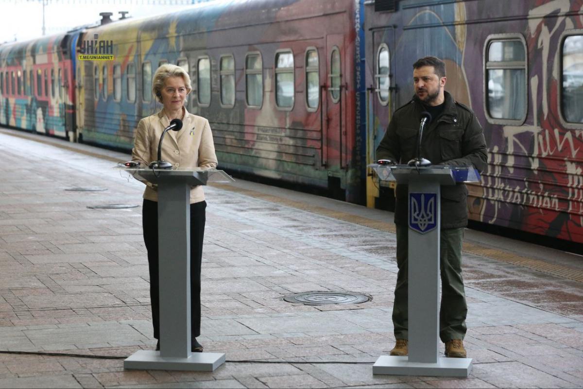 Урсула фон дер Ляйен и Владимир Зеленский