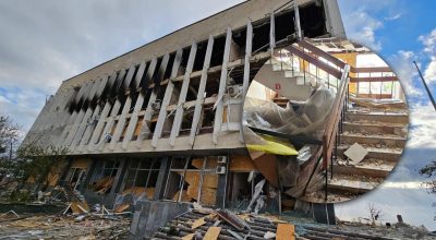 Последствия обстрела Херсона 12 ноября