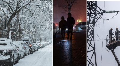 Снег, зима, эелектроэнергия, свет