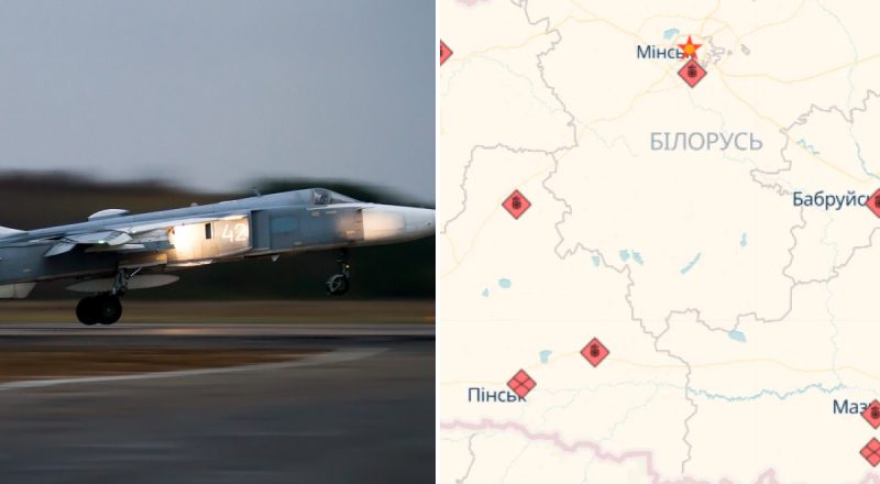 Росія перекидає бойову авіацію в Білорусь: літаки на різних аеродромах