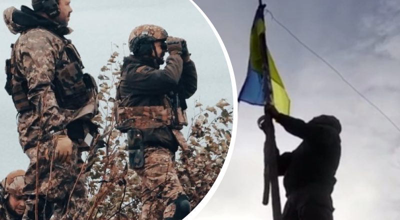 Бойцы ГПСУ дошли до границы с РФ и подняли флаг Украины в Тополях на Харьковщине