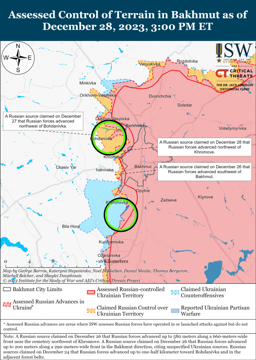 Карти боїв-Бахмут 