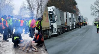 Украинские перевозчики объявили голодовку на границе с Польшей