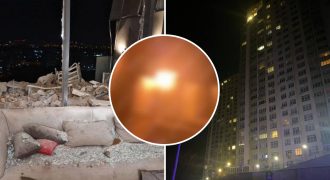 Мощный взрыв и сильный пожар: "шахед" ударил по жилому дому в Киеве