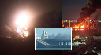 Керченский мост перекрыт: россияне в панике после уничтожения десантного корабля