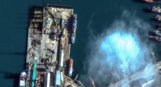 Появились новые спутниковые снимки уничтоженного российского "Новочеркасска"