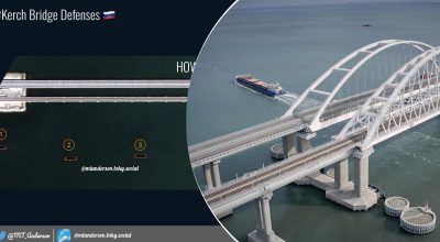 Із семи лишилась лише одна баржа: шторм повністю зруйнував захист Кримського мосту