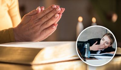 Молитва, позіхання