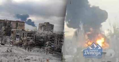 В Донецке - мощная "бавовна": был "прилет" по военной базе оккупантов