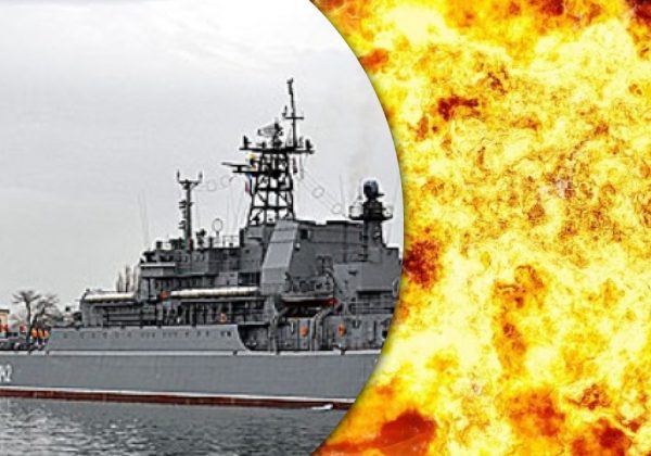 Обгоріла носова частина: у Феодосії вибухами пошкоджено ще одне судно РФ