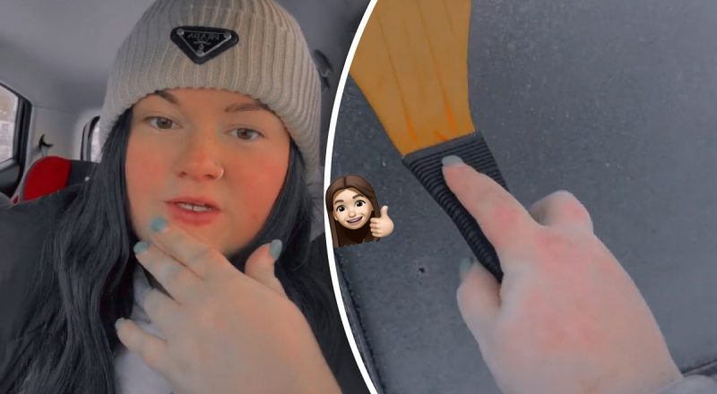 Женщина показала, как правильно использовать скребок для стекла: уберет лед гораздо быстрее