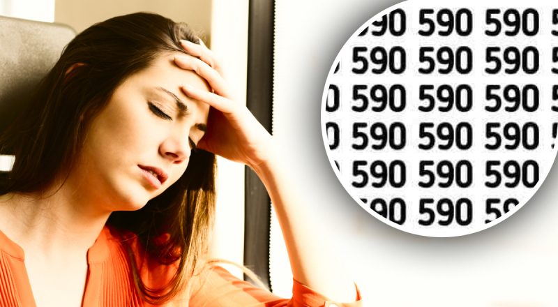 Только люди с очень высоким IQ смогут найти число "580" - сложная оптическая иллюзия