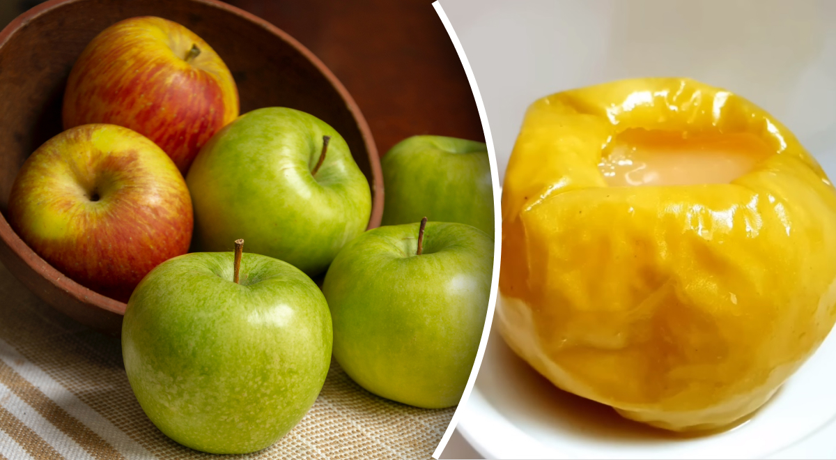 Запеченные яблоки с творогом в микроволновке — рецепт с фото пошагово