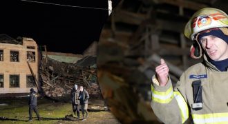 Россияне ударили ракетой по школе в Харькове: часть здания обвалилась