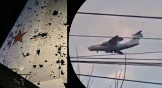 Уничтожение самолетов РФ над Азовским морем: появились первые фото подбитого Ил-22