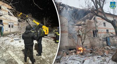 Окупанти вдарили по житловому будинку в Сумах 1 січня Окупанти вдарили по житловому будинку в Сумах 1 січня