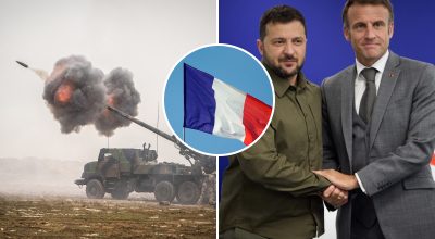 Володимир Зеленський, Еммануель Макрон, Володимир Зеленський, Еммануель Макрон,