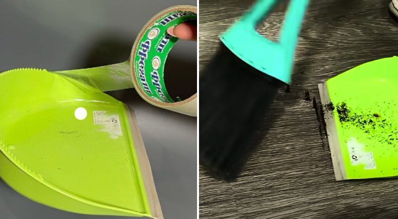 Неожиданный эффект: зачем хитрые хозяйки наклеивают скотч на совок