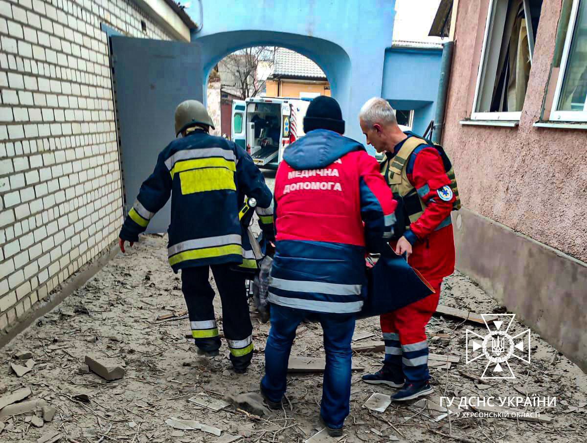 Ворожий удар по Херсону 2 лютого Ворожий удар по Херсону 2 лютого