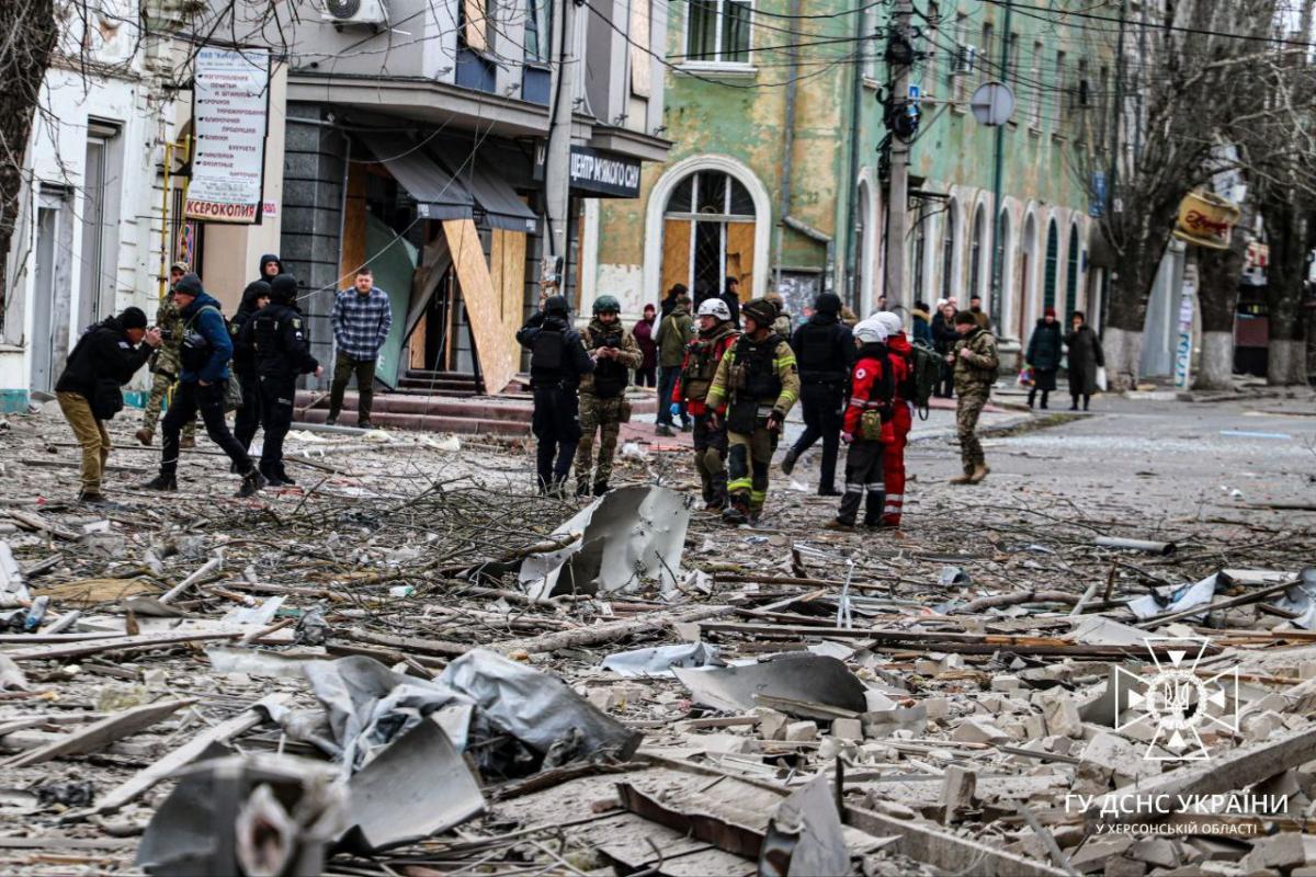 Ворожий удар по Херсону 2 лютого Ворожий удар по Херсону 2 лютого
