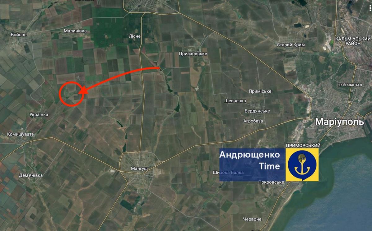 Удар по окупантах під Маріуполем Удар по окупантах під Маріуполем