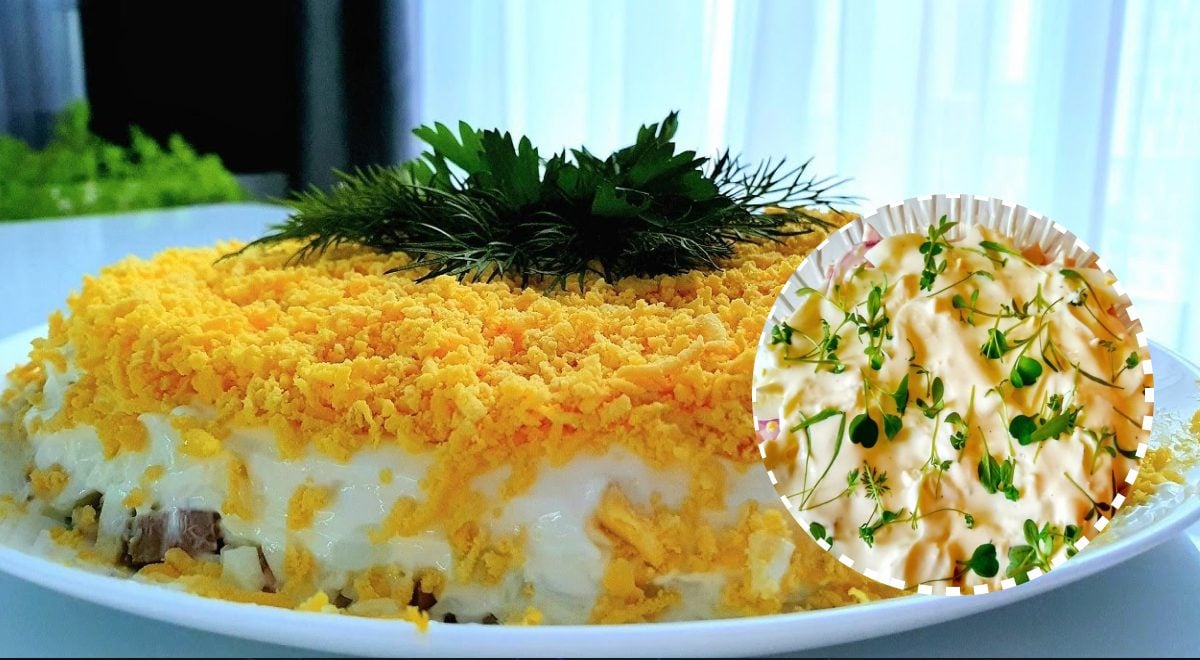 Салат с маринованным луком и курицей 