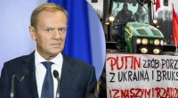 Безсоромно підтримують Путіна: Туск різко висловився про плакат на протесті поляків