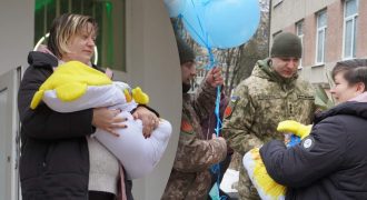 Он успел дать сыну имя: военные на Волыни встретили из роддома жену погибшего побратима