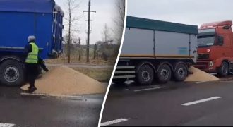 Польские протестующие высыпали зерно из украинских фур: реакция Варшавы и Киева