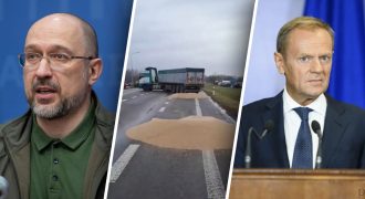 "Инцидент с зерном - неприемлем": Шмыгаль с Туском обсудил блокаду границы