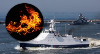 Умоляли о срочной эвакуации: в Азовском море загорелось российское судно