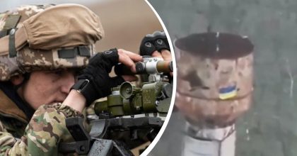 "Поздравили" оккупантов c 23 февраля: в Крынках морпехи ВСУ подняли флаг Украины
